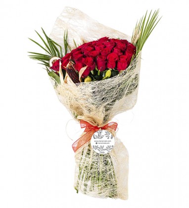 51 Adet Kırmızı Gül Buketi