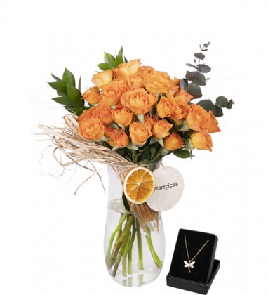 Turuncu Güller Yusufcuk Kolye