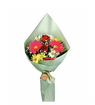 Renkli Papatya Gül Buketi