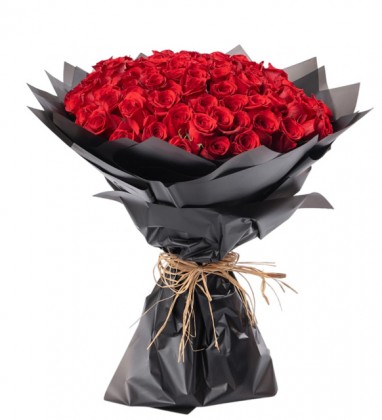 Love 100 Kırmızı Gül Buketi