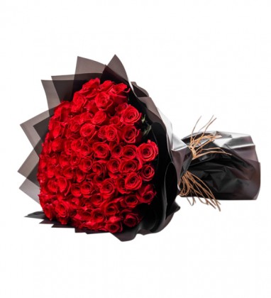 Love 100 Kırmızı Gül Buketi
